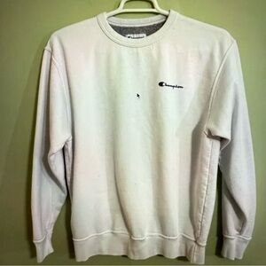 Champion Men's White‎ crewneck sweatshirt size large cotton